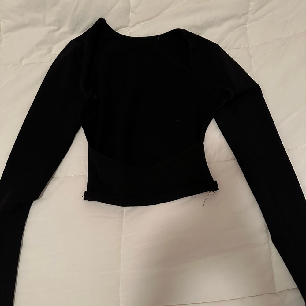 Editked Black Backless Long Sleeve